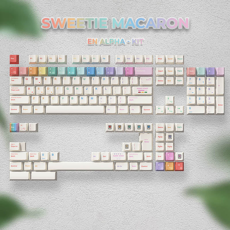 LOERENT Sweetie Macaron Keycap Set Cherry Profile 146 Keys