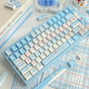 PIWIJOY In Winter Cherry Proflie Keycap Set 146 Keys Support Alice ISO