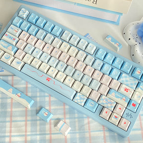 PIWIJOY In Winter Cherry Proflie Keycap Set 146 Keys Support Alice ISO