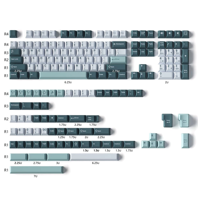 ACGAM Garden Cherry Profile Keycap Set 174 Keys Support US UK Alice