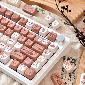 ACGAM x Maorbeng Coco Cat Keycap Set MAO Profile 140 Keys