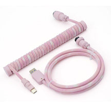 ACGAM Peach Pink Custom Coiled Aviator Cable USB-C