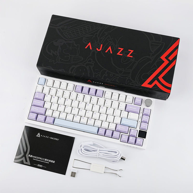 Ajazz AK820 Pro Mechanical Keyboard Creamy Keyboard