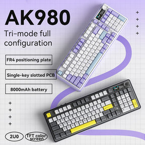 Ajazz AK980 TFT Display Wireless Mechanical Keyboard