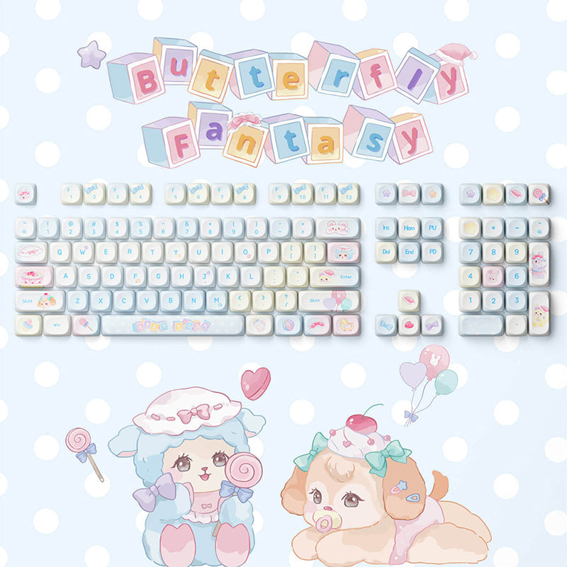 Akko Butterfly Fantasy MOA Profile Keycaps Set 140 Keys