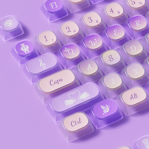 Akko Swan Sonata Pudding MOA Profile Keycaps Set 140 Keys