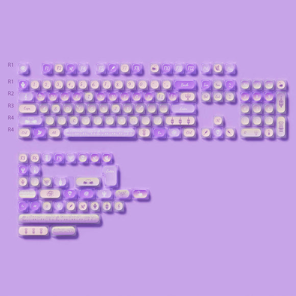 Akko Swan Sonata Pudding MOA Profile Keycaps Set 140 Keys