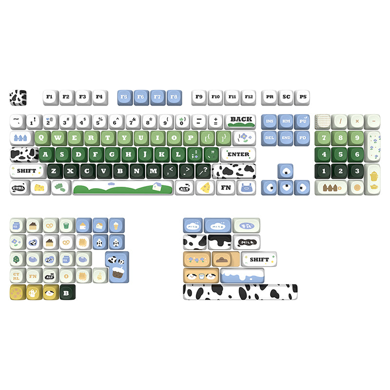 ACGAM Cow Farm SOA Profil-Tastenkappen-Set, 138 Tasten