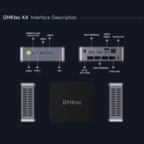 GMK K4 Gaming Mini PC AMD Ryzen 9