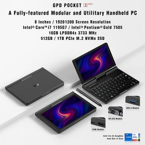 GPD Pocket 3 Handheld PC Fully-featured Modular and Utilitary