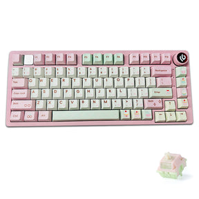 PIWIJOY Summer Dessert Cherry Proflie Keycap Set 146 Keys Support Alice ISO