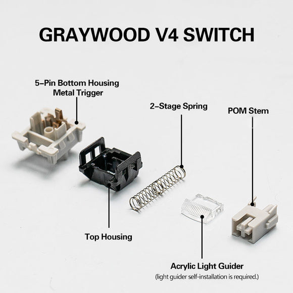 LEOBOG Graywood V4 Linear Switches 100pcs