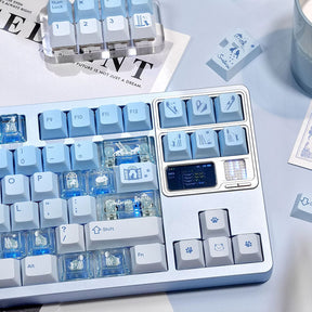 LOERENT Santorini's Cat Keycap Set Cherry Profile 145+26 Keys