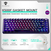 WhatGeek x Machenike K500F-B81 Teclado mecánico transparente RGB