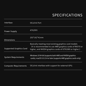 PELADN Link S-1/ Link S-2 eGPU Dock with Open Cooling Design