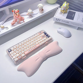 PIWIJOY Bow Encounter Keyboard Wrist Rest Pink