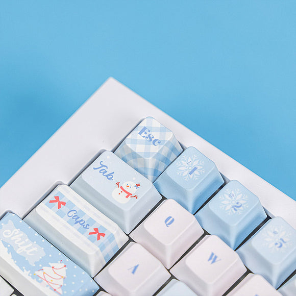 PIWIJOY In Winter Cherry Proflie Keycap Set 146 Keys Support Alice ISO