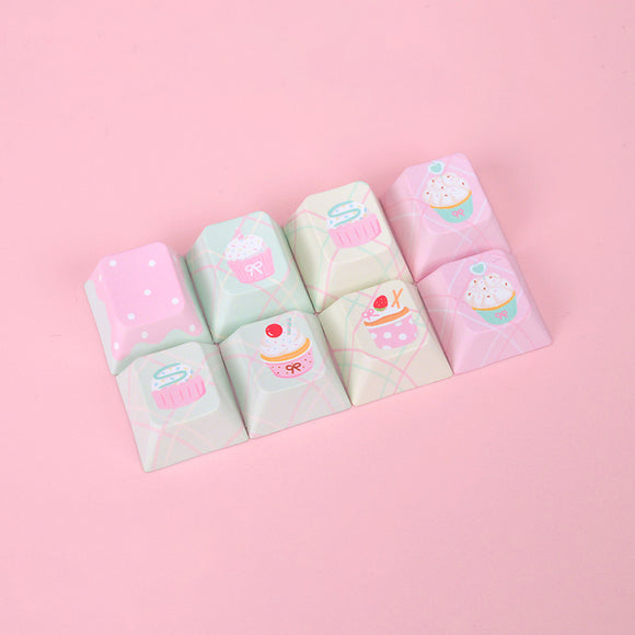 PIWIJOY Summer Dessert Cherry Proflie Keycap Set 146 Keys Support Alice ISO