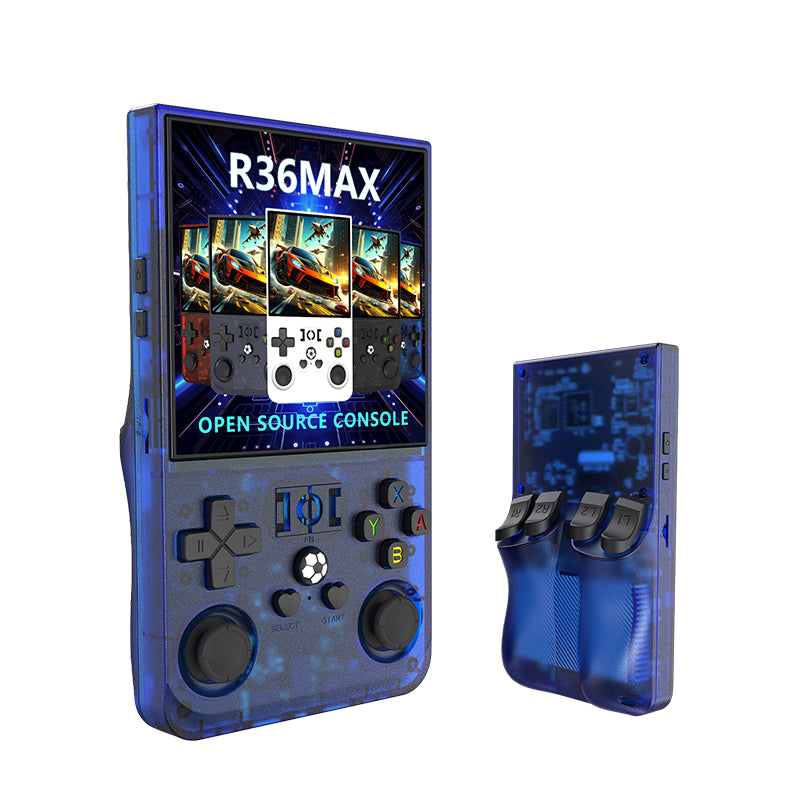 R36 Max Handheld Game Console with 4" Screen Linux System