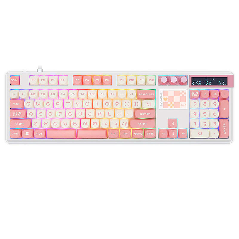 SKYLOONG_GK104Pro_Dual-Screen_Wireless_Mechanical_Keyboard_with_Calculate_Pink_1