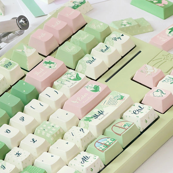 ACGAM Lily of the Valley Cherry Profile Keycap Set 131 Keys