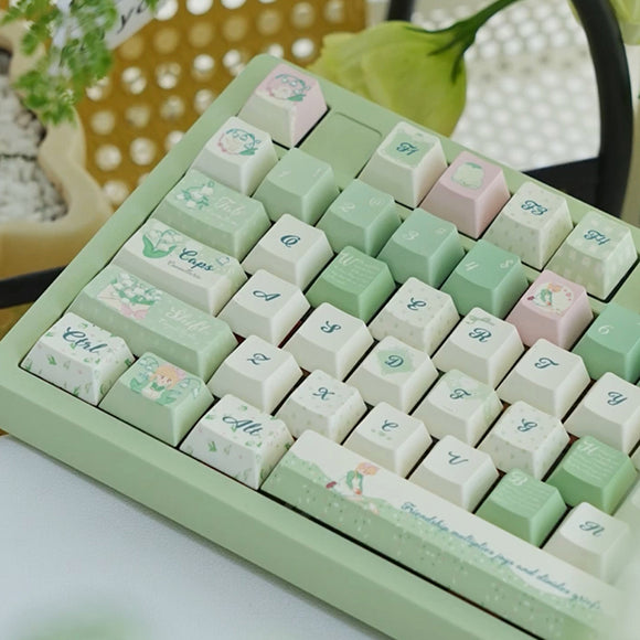 ACGAM Lily of the Valley Cherry Profile Keycap Set 131 Keys