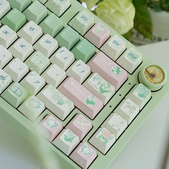 ACGAM Lily of the Valley Cherry Profile Keycap Set 131 Keys