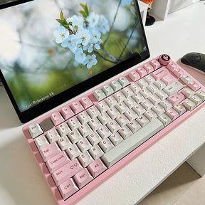 PIWIJOY Summer Dessert Cherry Proflie Keycap Set 146 Keys Support Alice ISO