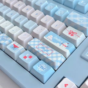 PIWIJOY In Winter Cherry Proflie Keycap Set 146 Keys Support Alice ISO