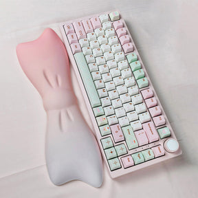 PIWIJOY Bow Encounter Keyboard Wrist Rest White Pink