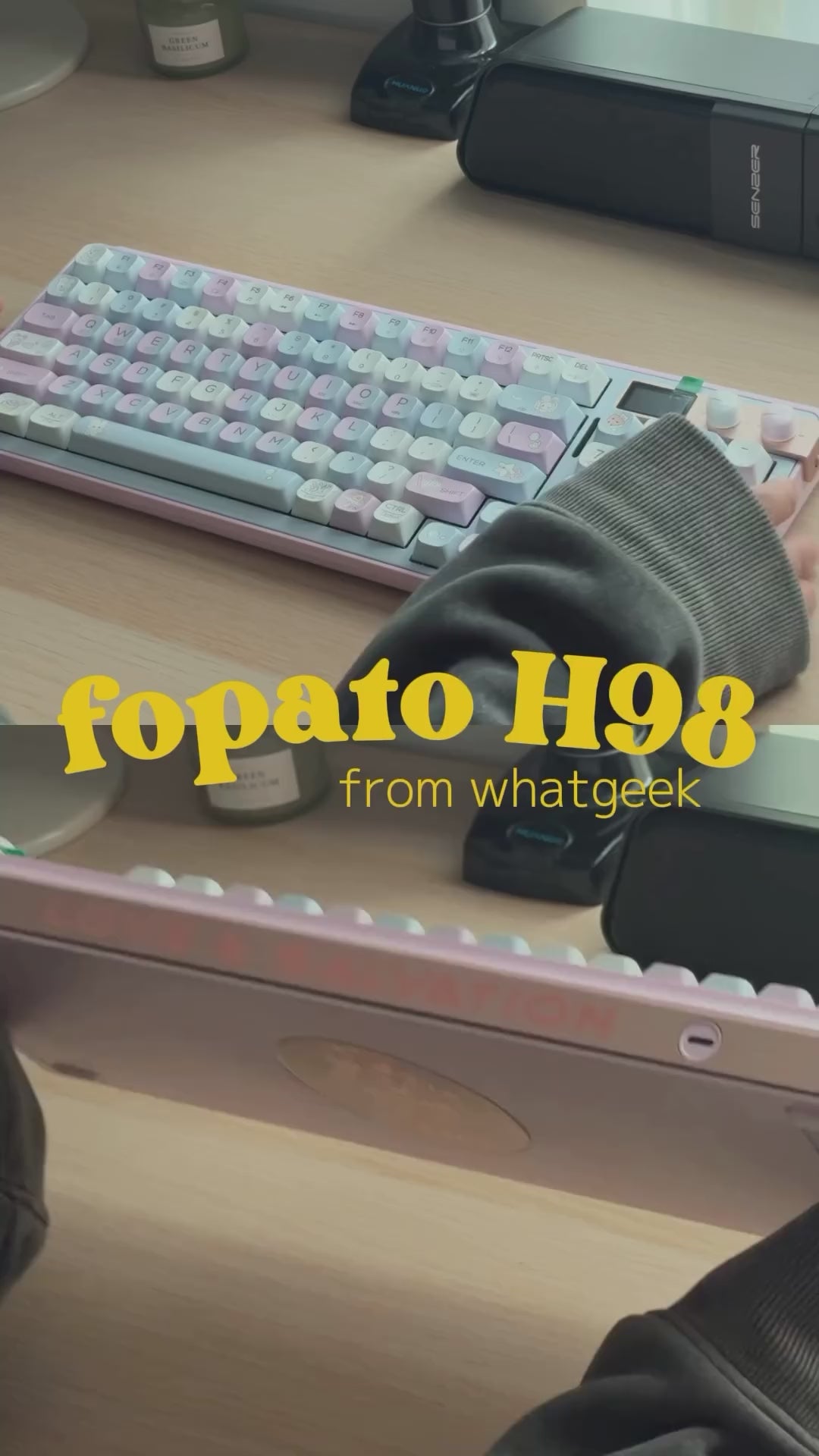 FOPATO H98 Love & Salvation Kabellose mechanische Tastatur mit TFT-Bildschirm