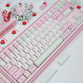 PIWIJOY Summer Dessert Cherry Proflie Keycap Set 146 Keys Support Alice ISO