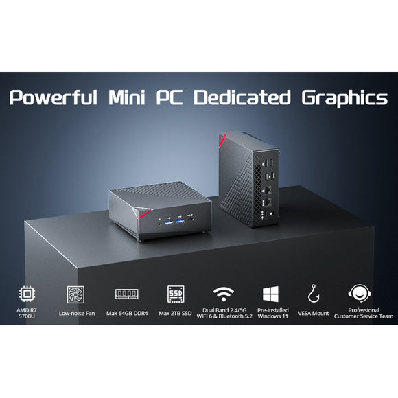 AOOSTAR MN57 Gaming Mini PC AMD R7