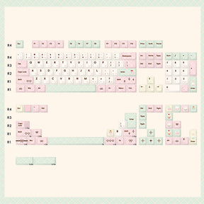 PIWIJOY Summer Dessert Cherry Proflie Keycap Set 146 Keys Support Alice ISO