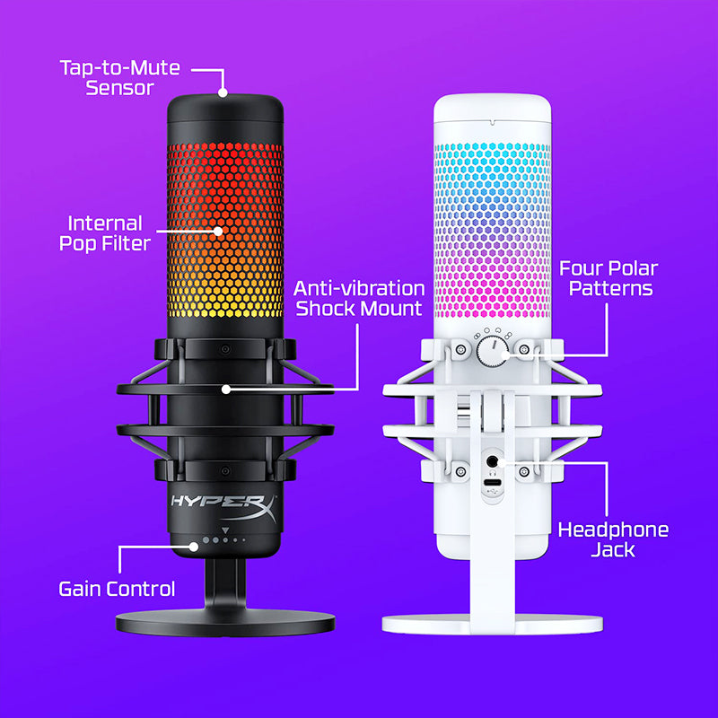 Blue Yeti Microphone (Argent) avec bras de perche, support antichocs et  filtre anti-pop (4 articles), USB